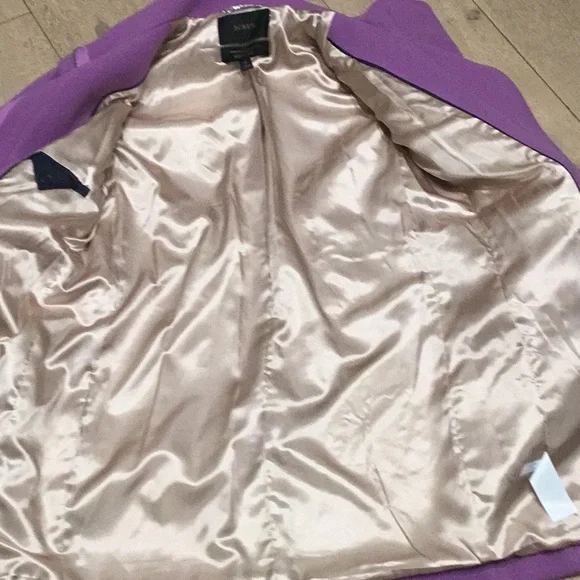 Woman’s J. Crew purpleItalian Stadium Cloth by Nelly Gorilla. Size 2. Like new! - Picture 6 of 7